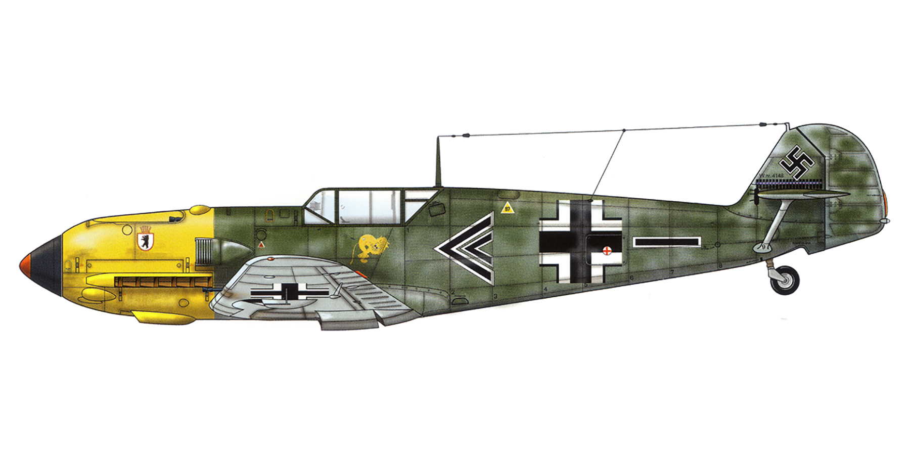 Messerschmitt Bf 109E Stab II.JG27 Bulgaria 1941 0A