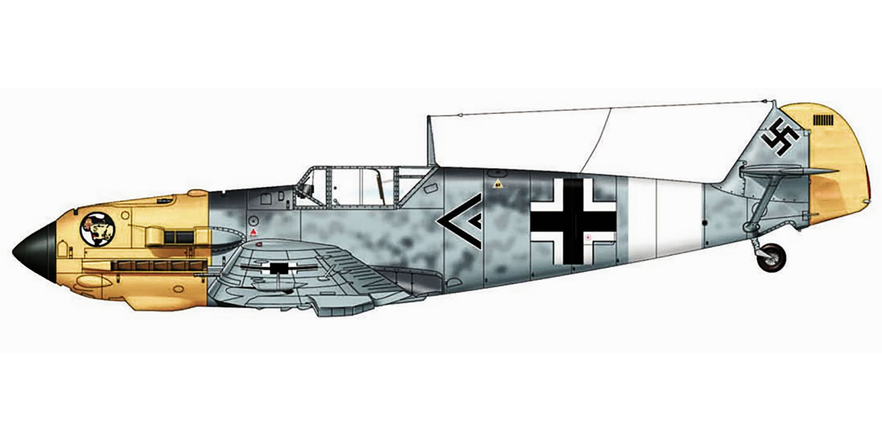 Messerschmitt Bf 109E7Trop Stab I.JG27 Eduard Neumann El Gazala May 1941 0A