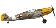 Asisbiz Messerschmitt Bf 109E7Trop Stab I.JG27 Chevron A Ludwig Franzisket El Gazala 1941 0A