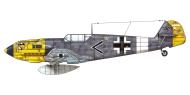 Asisbiz Messerschmitt Bf 109E7Trop Stab I.JG27 Chevron A Ludwig Franzisket El Gazala 1941 0B