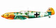 Asisbiz Messerschmitt Bf 109E7Trop Stab I.JG27 Chevron A Ludwig Franzisket El Gazala 1941 0F