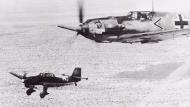 Asisbiz Messerschmitt Bf 109E7Trop Stab I.JG27 Chevron A Ludwig Franzisket escort Ju 87 Stukas II.SG2 01