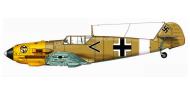 Asisbiz Messerschmitt Bf 109E7Trop Stab I.JG27 Ludwig Franzisket North Africa 1941 0B