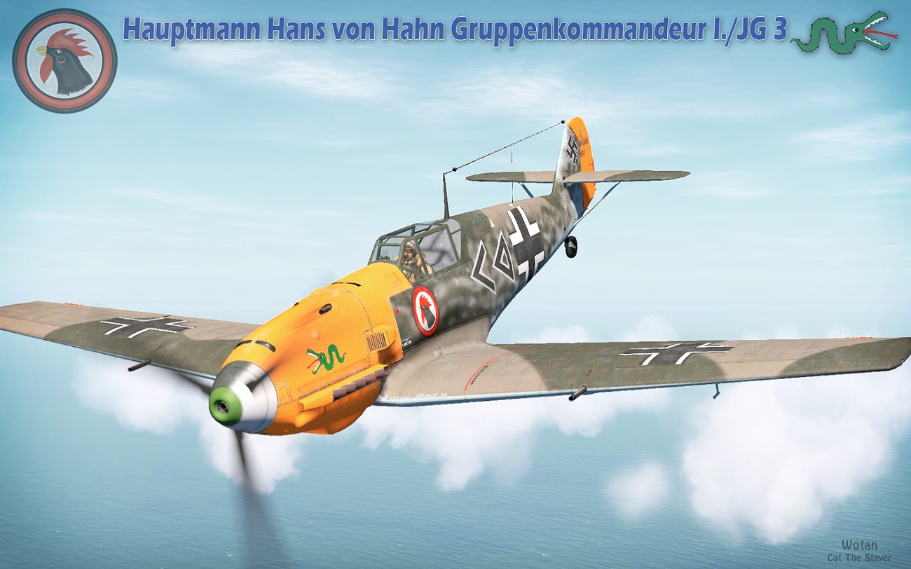 COD WN Bf 109E4 Stab I.JG3 Hans von Hahn France Aug 1940 V0A