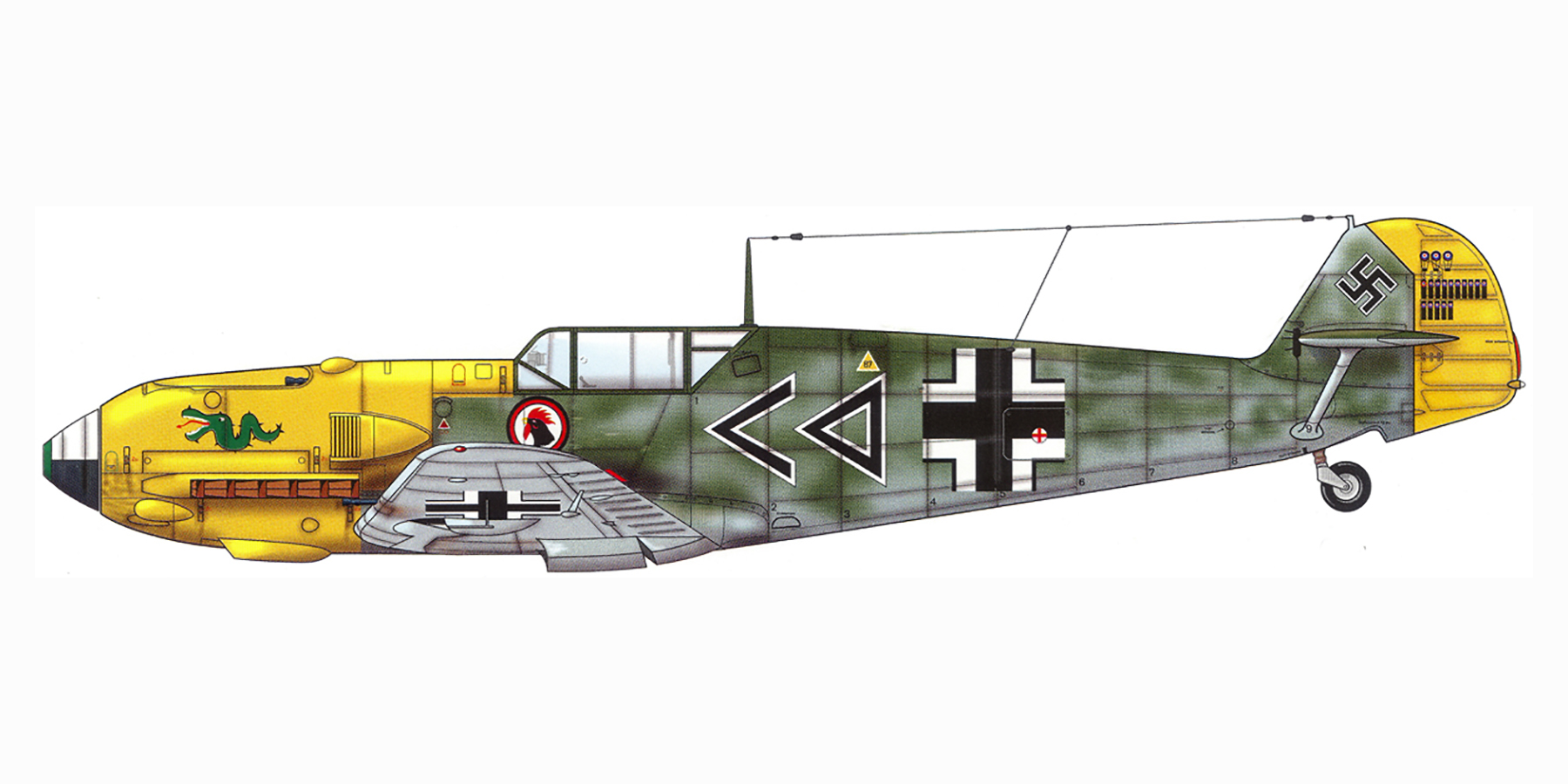 Messerschmitt Bf 109E4 Stab I.JG3 Hans von Hahn France 1940 0A