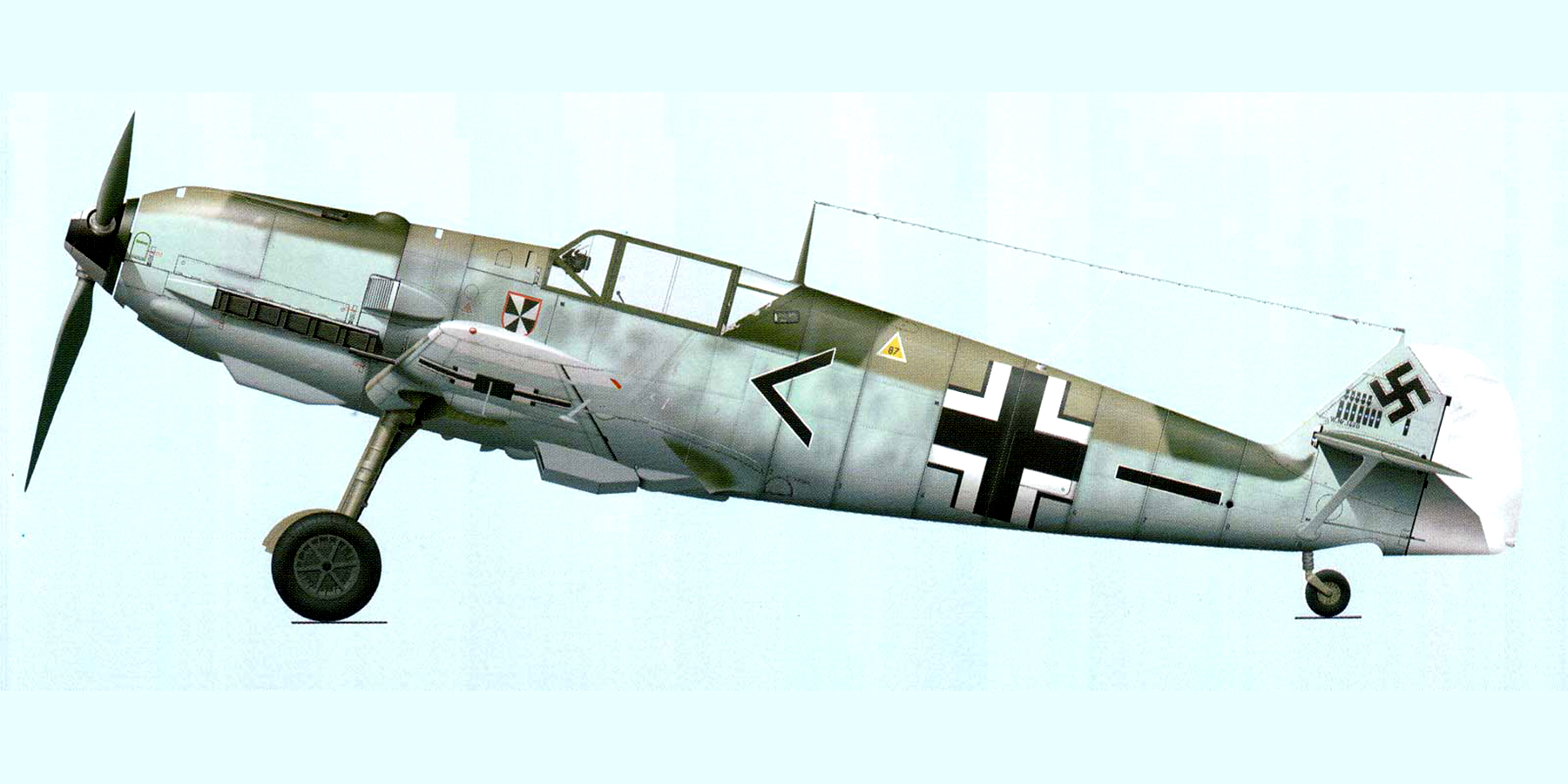 Messerschmitt Bf 109E4 Stab II.JG3 Franz von Werra WNr 1480 crash landed Kent 1940 0A