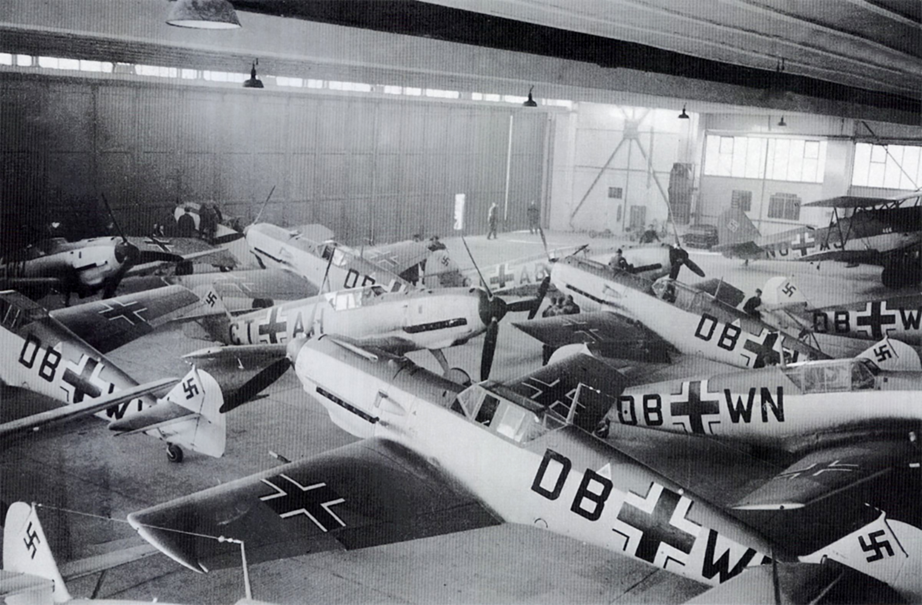 Messerschmitt Bf 109E JG3 pre delivery aircraft Stkz CT+AH with CT+AB n DB+WN 01