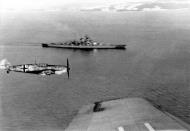 Asisbiz Messerschmitt Bf 109E7 White 6 escorting the German battleship Tirpitz Operation Cerberus 01