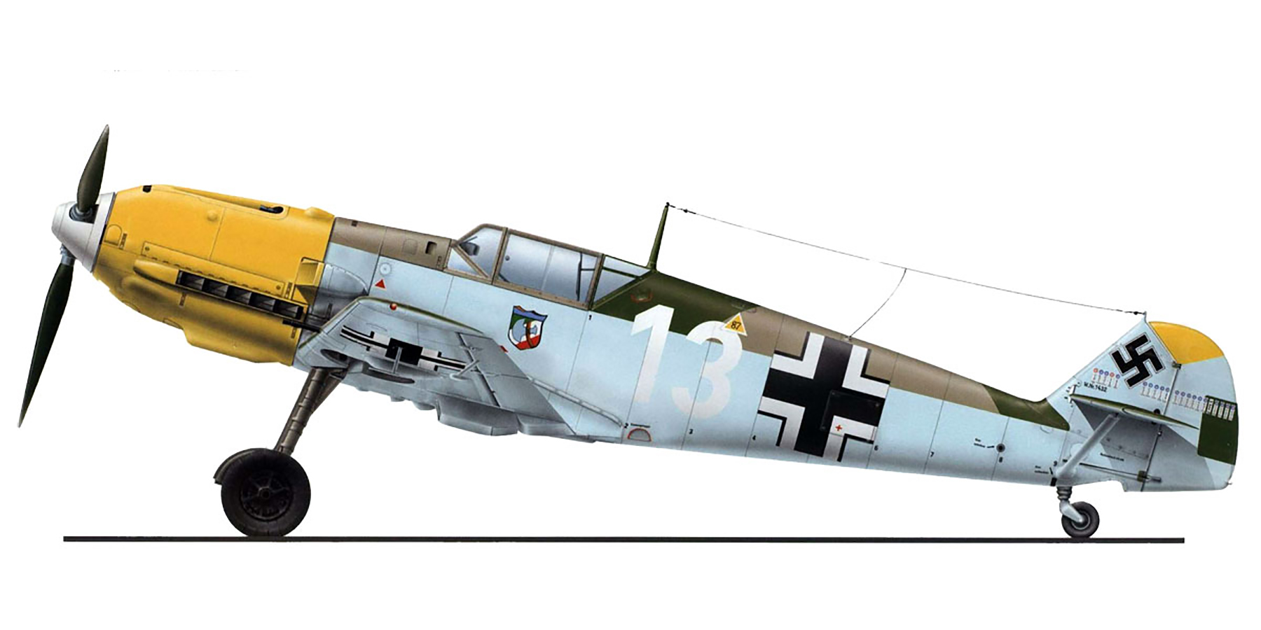 [Hobby 2000 (Dragon)]  1/32 - Messerschmitt Bf 109 E-4   (bf109) - Page 3 Messerschmitt-Bf-109E4-7.JG51-White-13-Walter-Oesau-WNr-1432-France-1940-0A