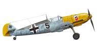 Asisbiz Messerschmitt Bf 109E3 2.JG52 Black 5 Helmut Bennemann Calais France 1940 0A