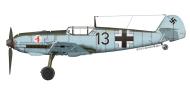 Asisbiz Messerschmitt Bf 109E1 5.JG52 Red 13 Albert Griener early 1940 0A