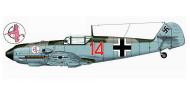 Asisbiz Messerschmitt Bf 109E1 5.JG52 Red 14 Leo Zaunbracher WNr 3367 Laon Couvon France 12th Aug 1940 0A