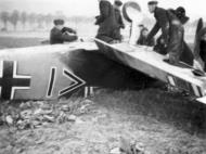 Asisbiz Messerschmitt Bf 109E3 Stab III.JG 53 Chevron and Bar landing mishap at Trier Germany eBay 01