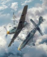 Asisbiz Midair collision between two 4.JG54 Bf 109E4s White 5 n White 6 over Surrey 30th Aug 1940 0A
