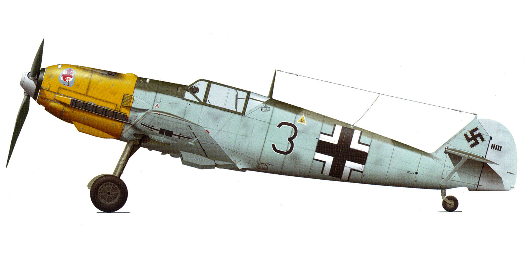 Messerschmitt Bf 109E4 8.JG54 Black 3 Erwin Leykauf France 1940 0A