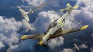 Asisbiz Messerschmitt Bf 109E4 9.JG54 Yellow 11 Battle of Britain graphic artwork 0A