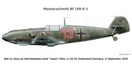 Asisbiz Messerschmitt Bf 109E1 2.JG76 Red 13 pilot Josef 'Joschi' Pohs at Stubendorf Germany 17th Dec 1939 0A