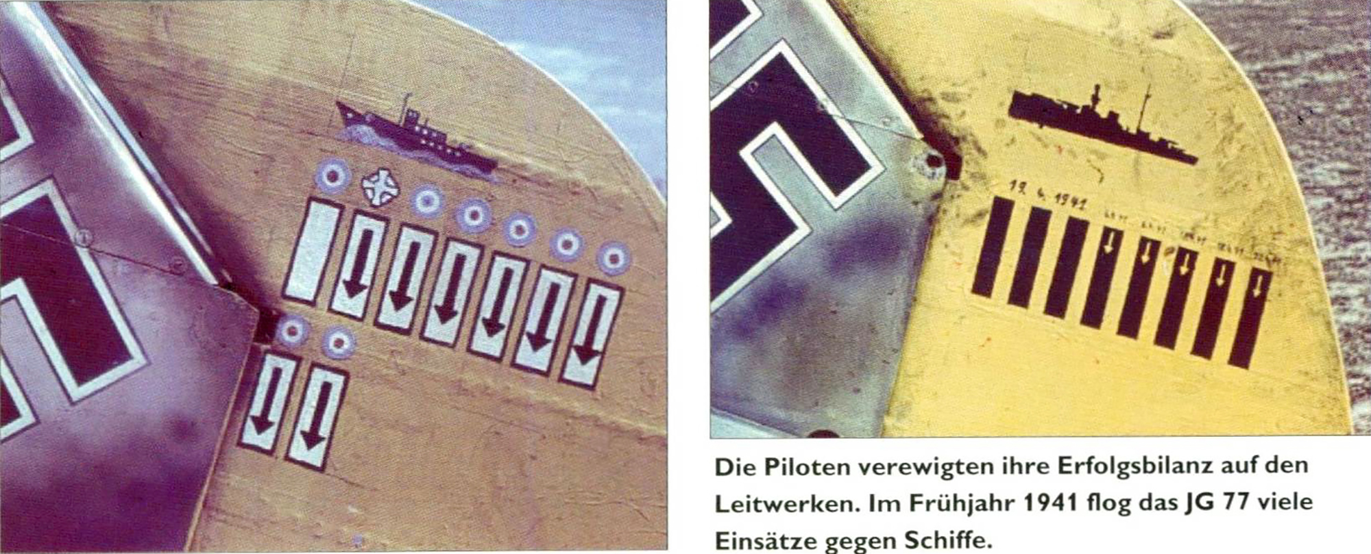 Aircraft tail rudder victories kill markings Klassiker der Luftfahrt 2008 01 Page 26