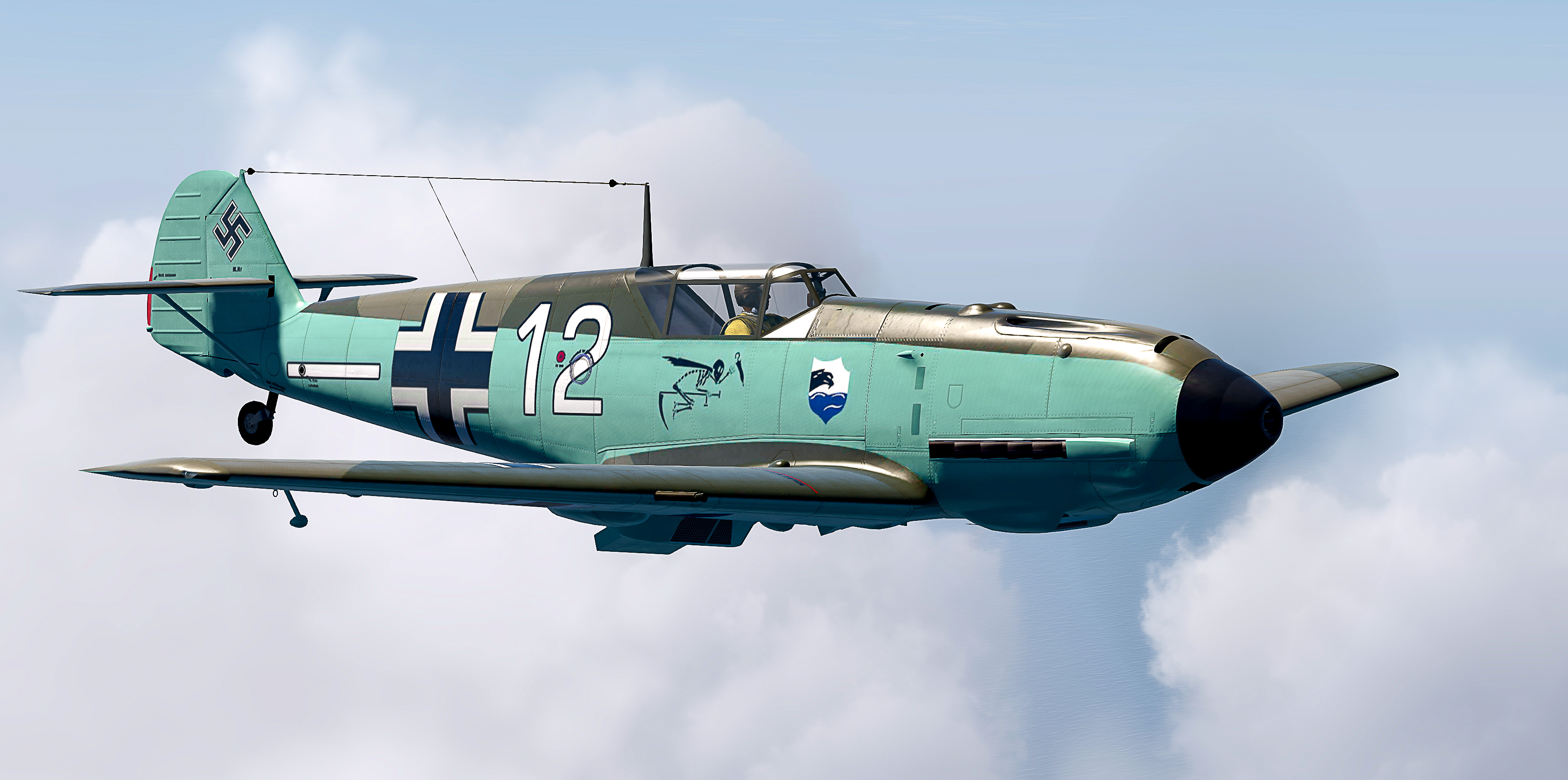 COD asisbiz Bf 109E3 4.JG77 White 12 Georg Schirmbock Kjevik Apr 1940 V01