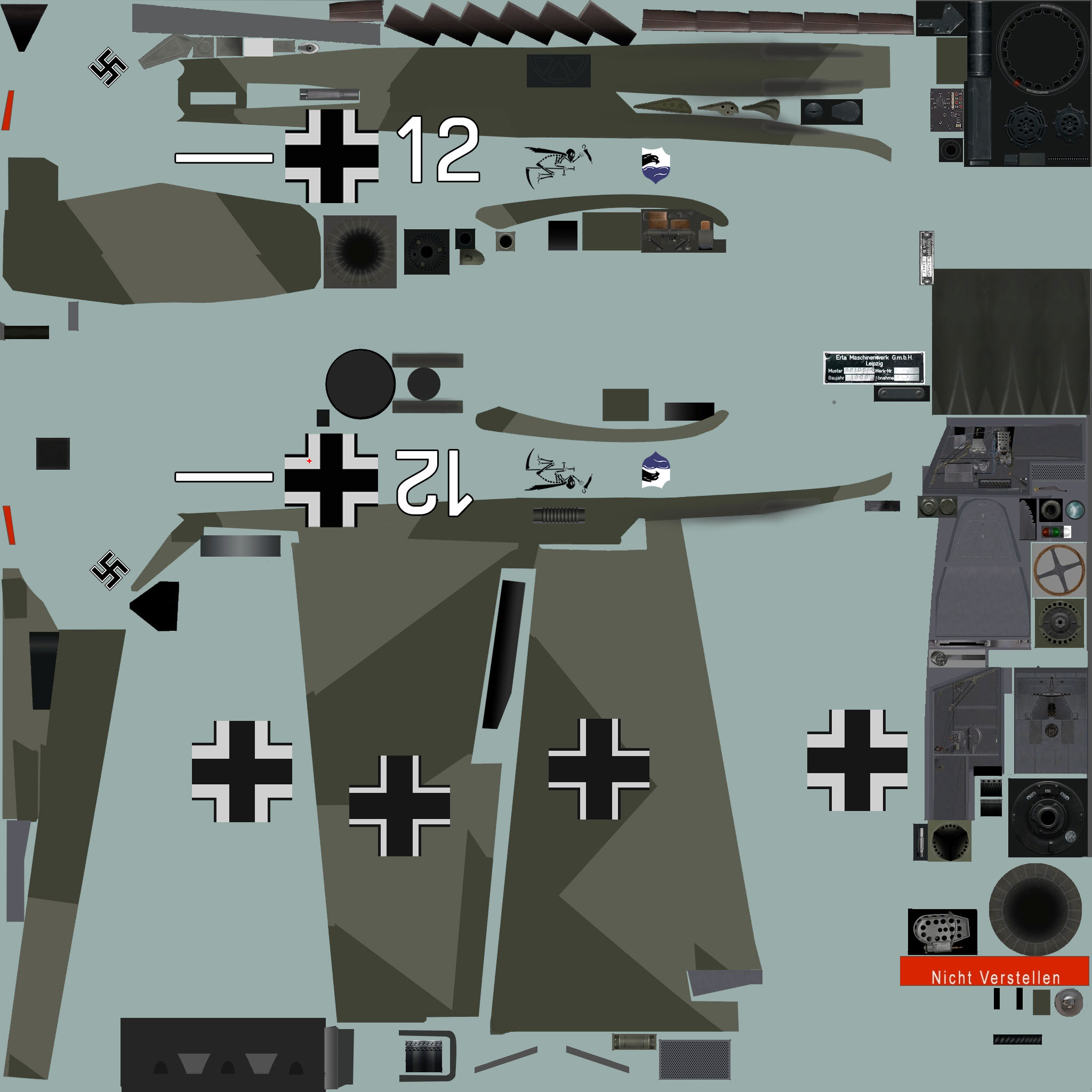 COD asisbiz Bf 109E3 4.JG77 White 12 Georg Schirmbock Kjevik Apr 1940