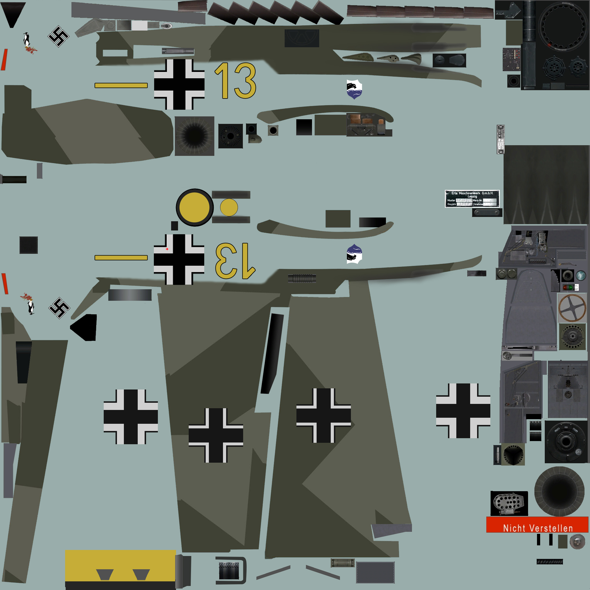 COD asisbiz Bf 109E4 6.JG77 Yellow 13 Oslo Fornebu Airport 1940