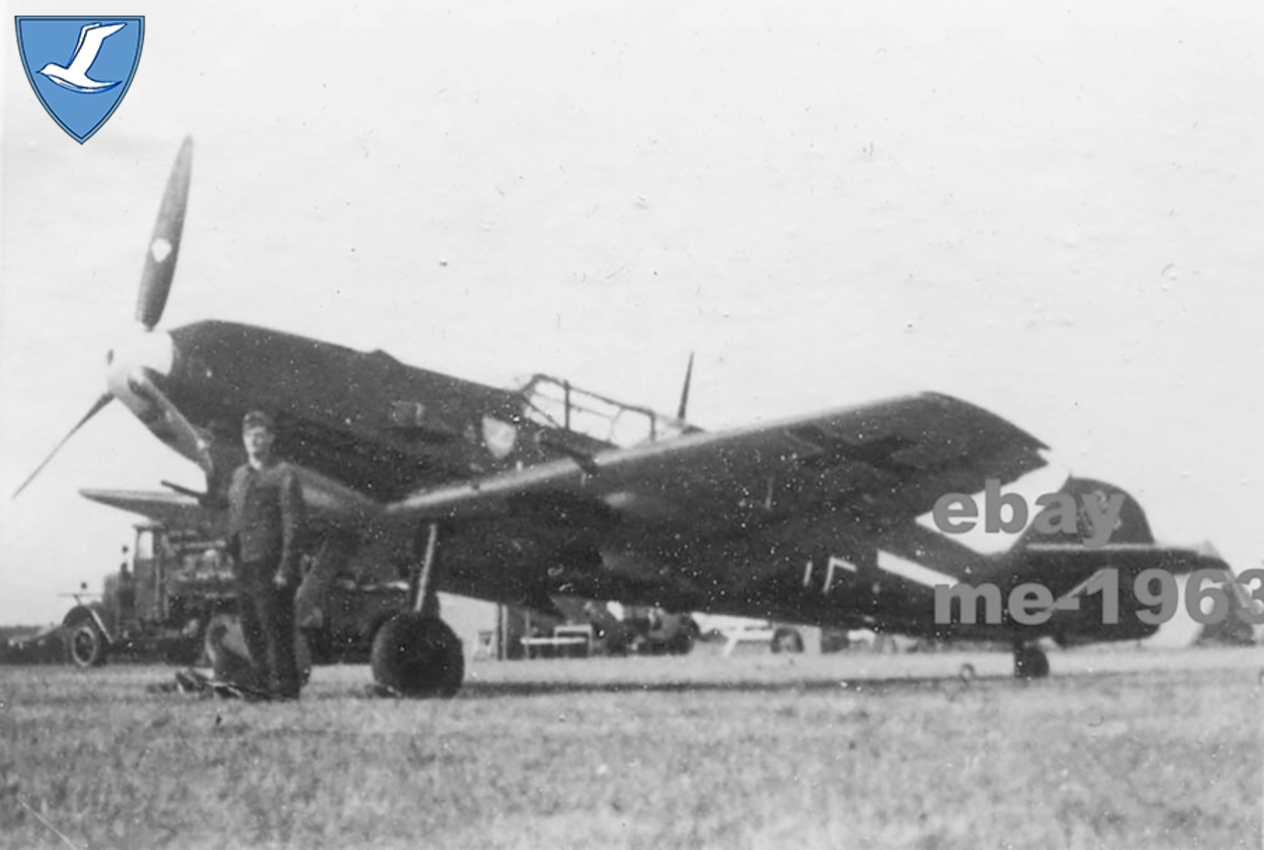 Messerschmitt Bf 109E 4.JG77 White unknown number and Bar eBay 01