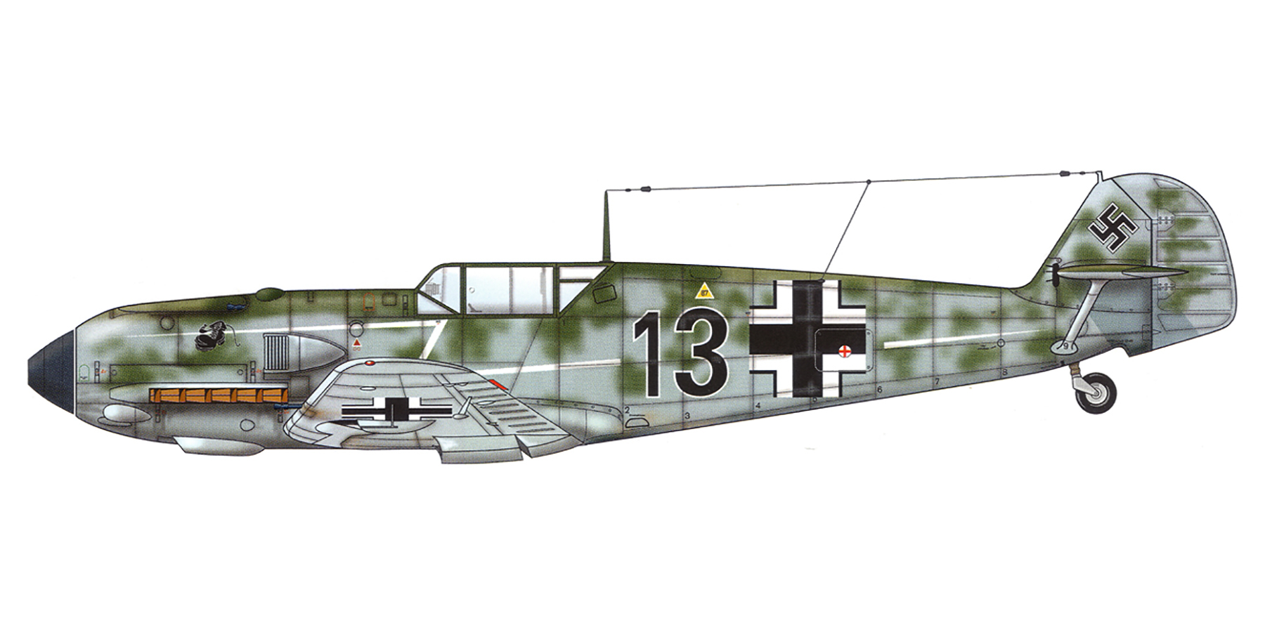 Messerschmitt Bf 109E4 2.JG77 Black 13 Battle of France 1940 0A