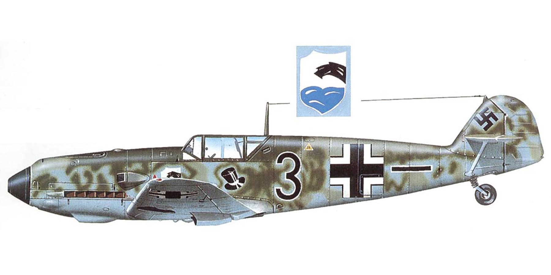 Messerschmitt Bf 109E4 5.JG77 Black 3 WNr 5262 Aalborg Norway Aug 1940 0B