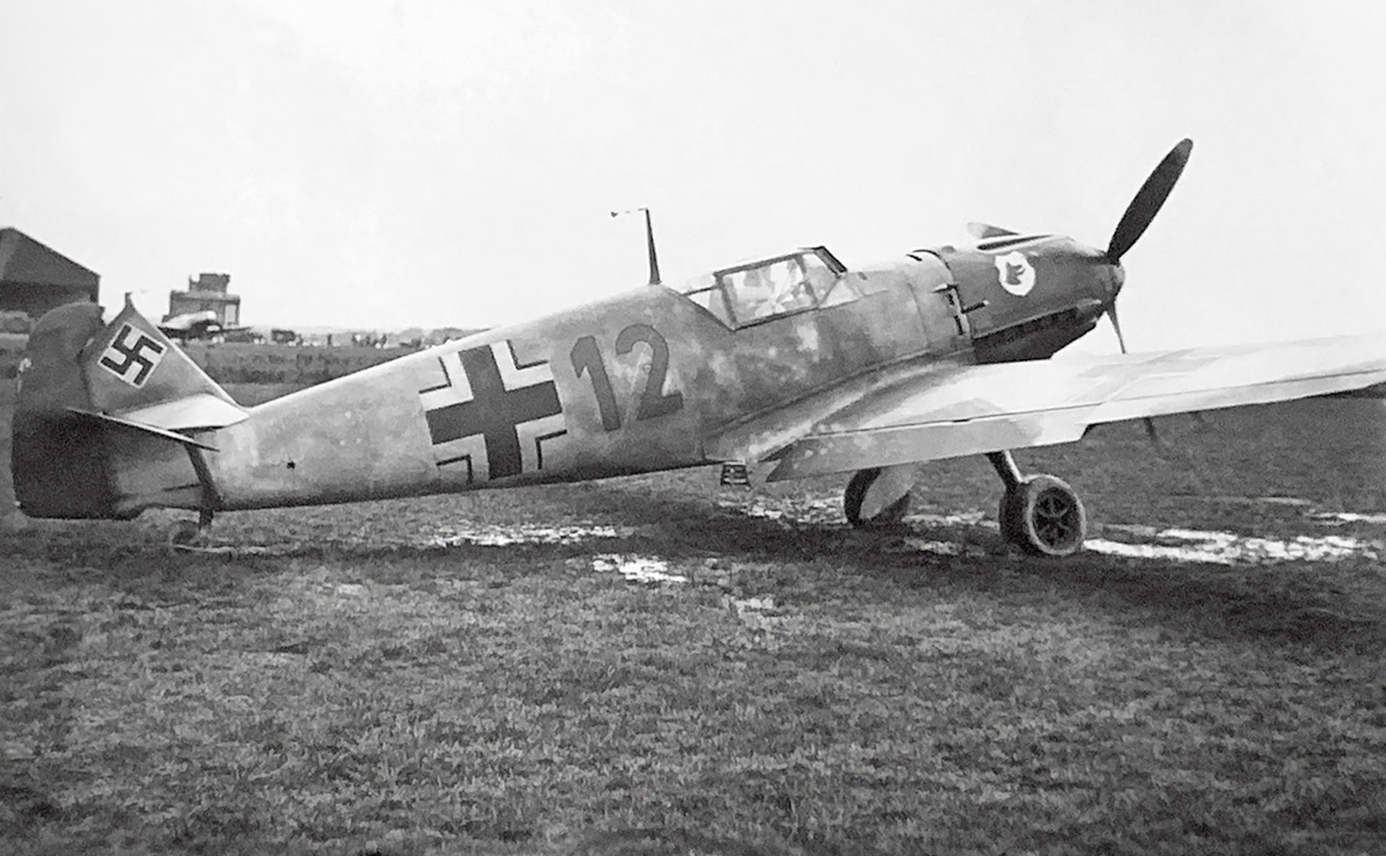 Messerschmitt Bf 109E7 9.JG77 Brown 12 1 at Morlaix France 1941 eBay 01