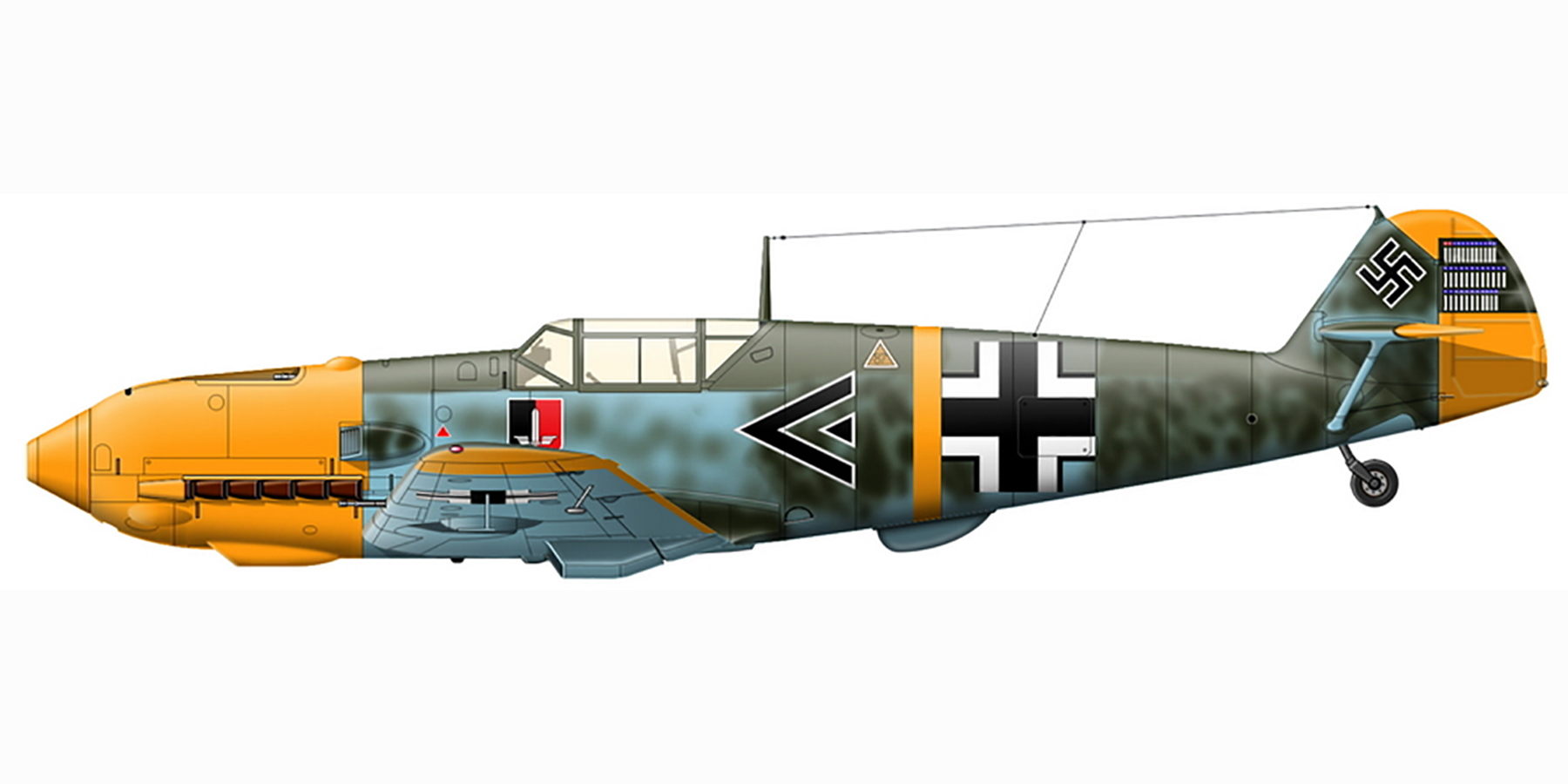 Messerschmitt Bf 109E3 Stab I.LG2 Kommandeur Herbert Ihlefeld WNr 5057 Hungary 1941 0A
