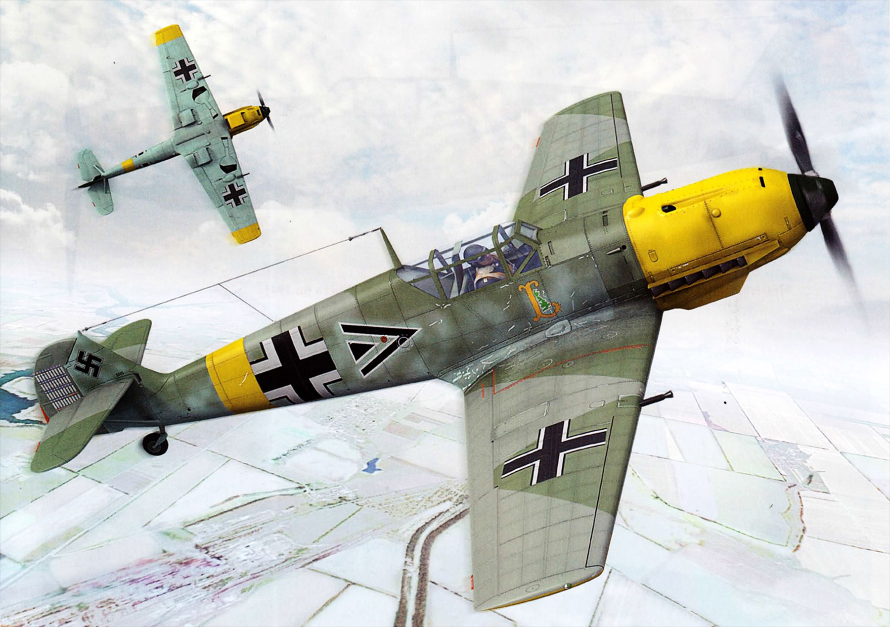 Messerschmitt Bf 109E3 Stab I.LG2 Kommandeur Herbert Ihlefeld WNr 6095 Jassy Romania 1941 Avions 190 P28A