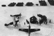 Asisbiz Messerschmitt Bf 109E7 RBAF White 14 with Avia B 534 during funeral service 30th Jan 1943 01