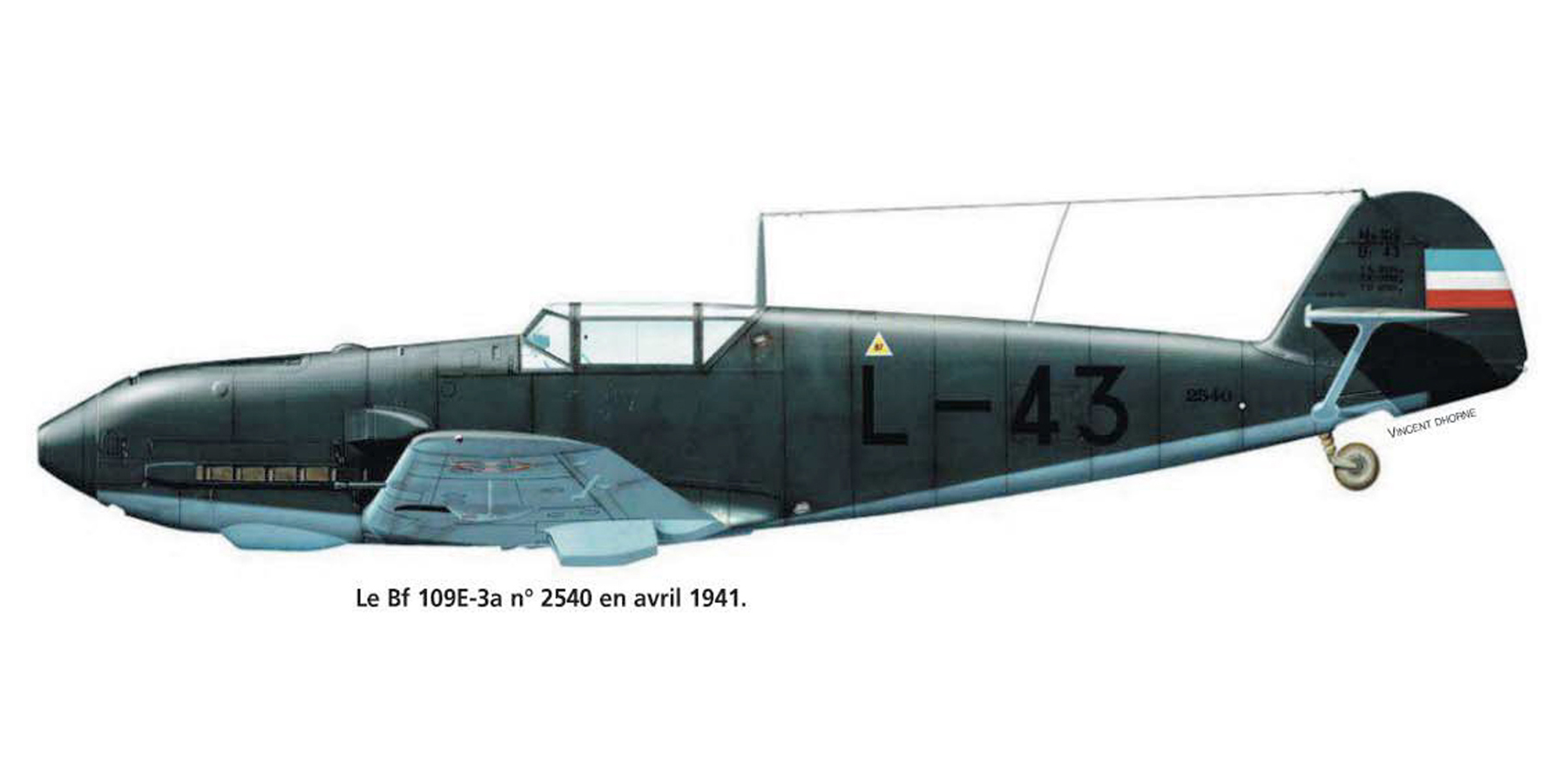 Messerschmitt Bf 109E3 L43 WNr 2540 Yugoslavia 7th Apr 1941 0A