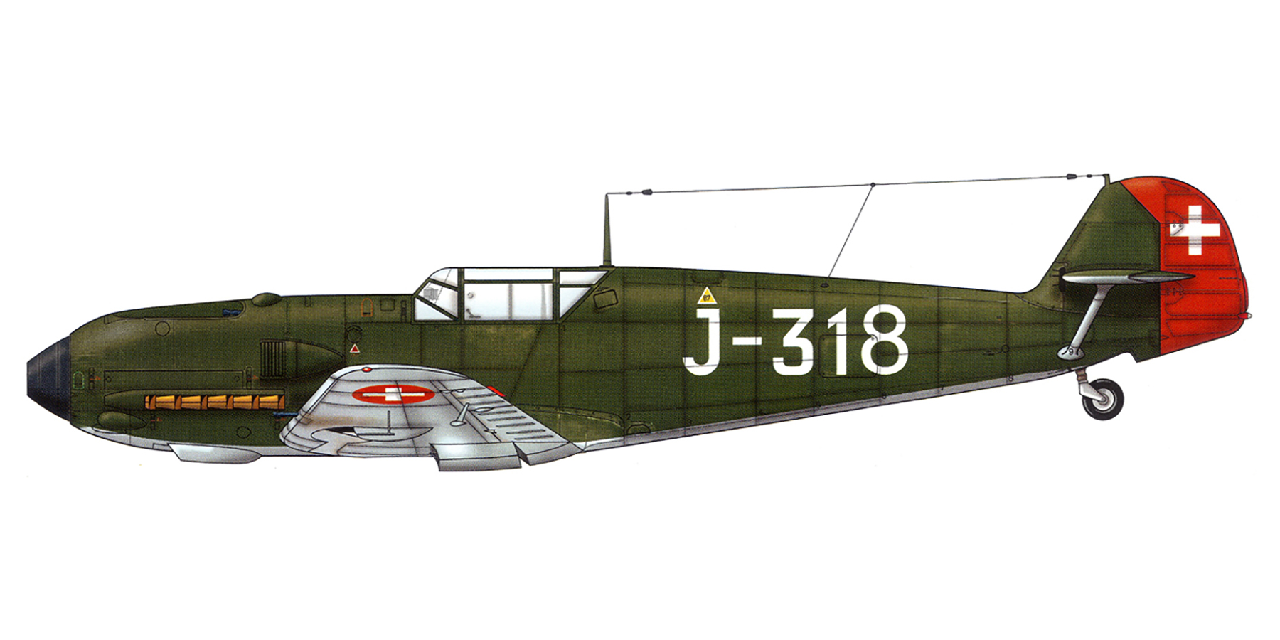 Messerschmitt Bf 109E3 Swiss Flieger Kompagnie FlKp21 J318 WNr 2166 Switzerland 0A