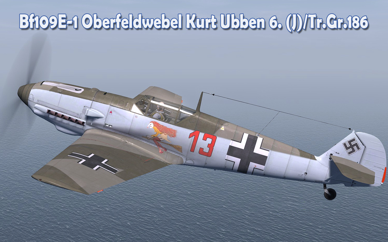 COD WN Bf 109E1 6.JG186 Red 13 Kurt Ubben Germany 1939 V0A