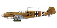 Asisbiz Messerschmitt Bf 109E7BTrop 8.ZG1 S9+IS WNr 6431 crash landed El Daba 1st Nov 1942 0C