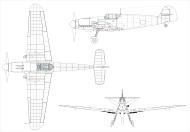 Asisbiz Artwork technical drawing or line drawing of a Bf 109F2 blue print 0B