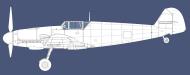 Asisbiz Artwork technical drawing or line drawing of a Bf 109F4 blue print 0A