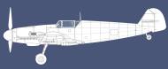 Asisbiz Artwork technical drawing or line drawing of a Bf 109F4Trop blue print 0A