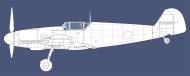 Asisbiz Artwork technical drawing or line drawing of a Bf 109F6 recon version blue print 0A