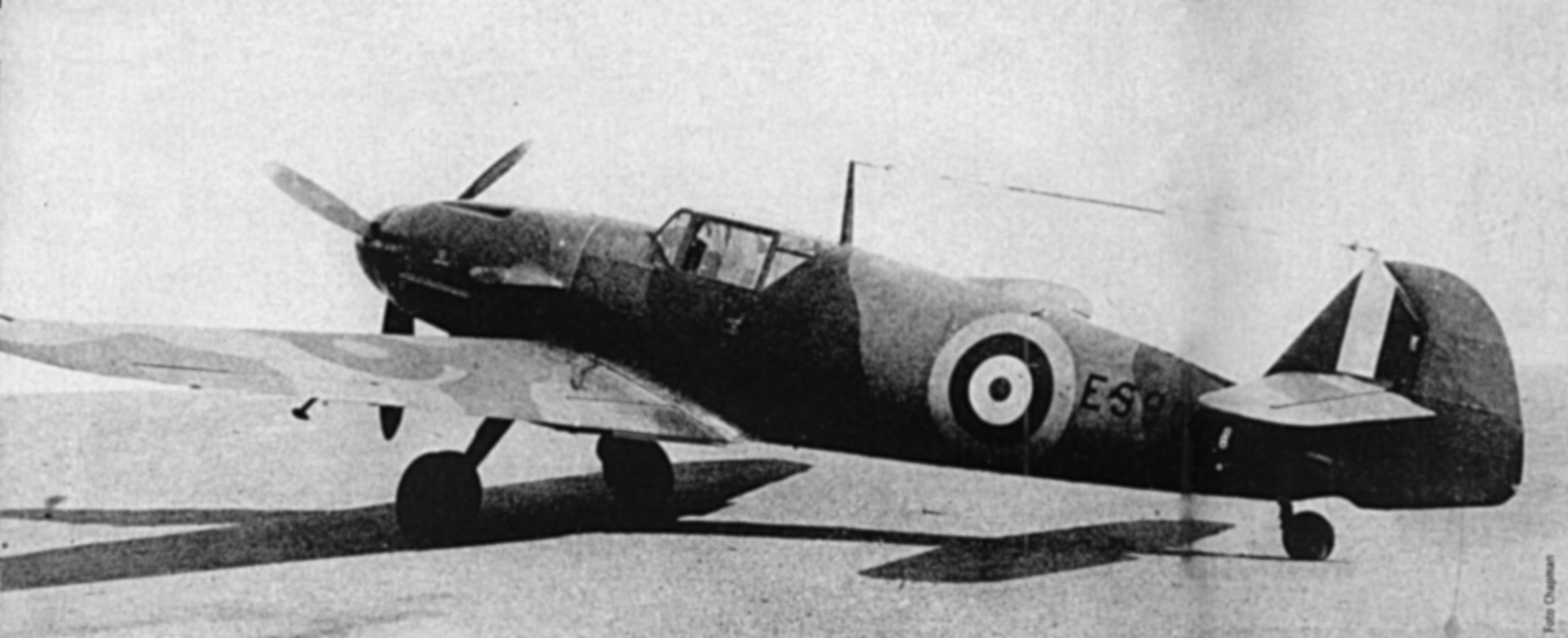 Captured aircraft Rolf Pingels Bf 109F2 in RAF markings ES906 England 1941 01