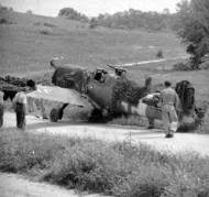 Asisbiz Messerschmitt Bf109F4R3 2.(H)14 after a prop strike on landing 01