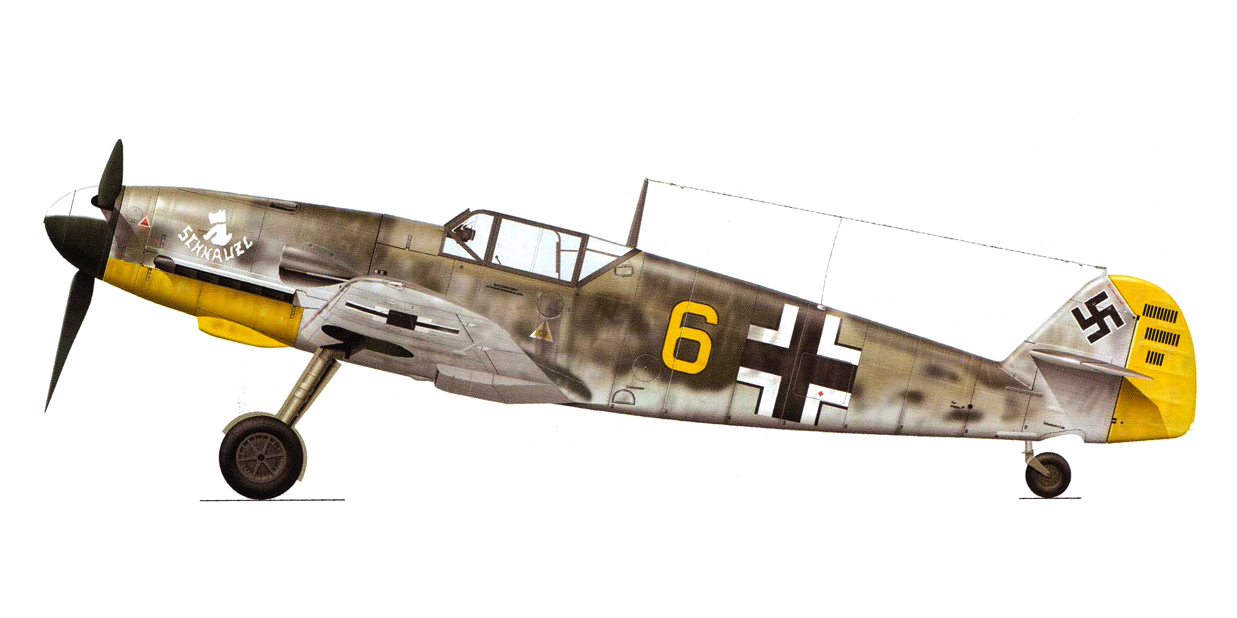 Messerschmitt Bf 109F2 3.JG2 Yellow 6 ex Josef Heinzeller France 1941 0A