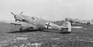 Asisbiz Messerschmitt Bf 109F4B 10.JG2(Jabo) Blue 12 Franz Langhammer WNr 13005 France 1942 02