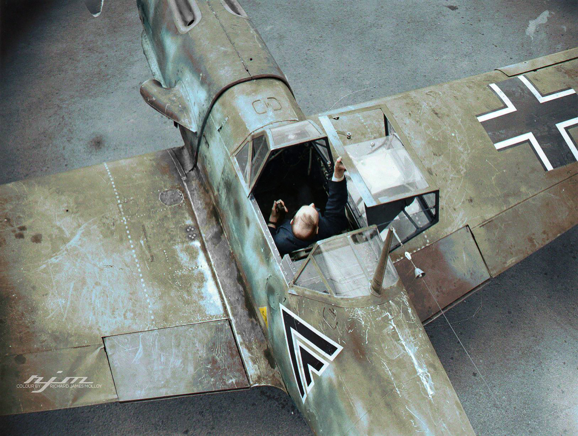 Messerschmitt Bf 109F2 Stab I.JG26 Rolf Pingel crash landed Dover 1941 06