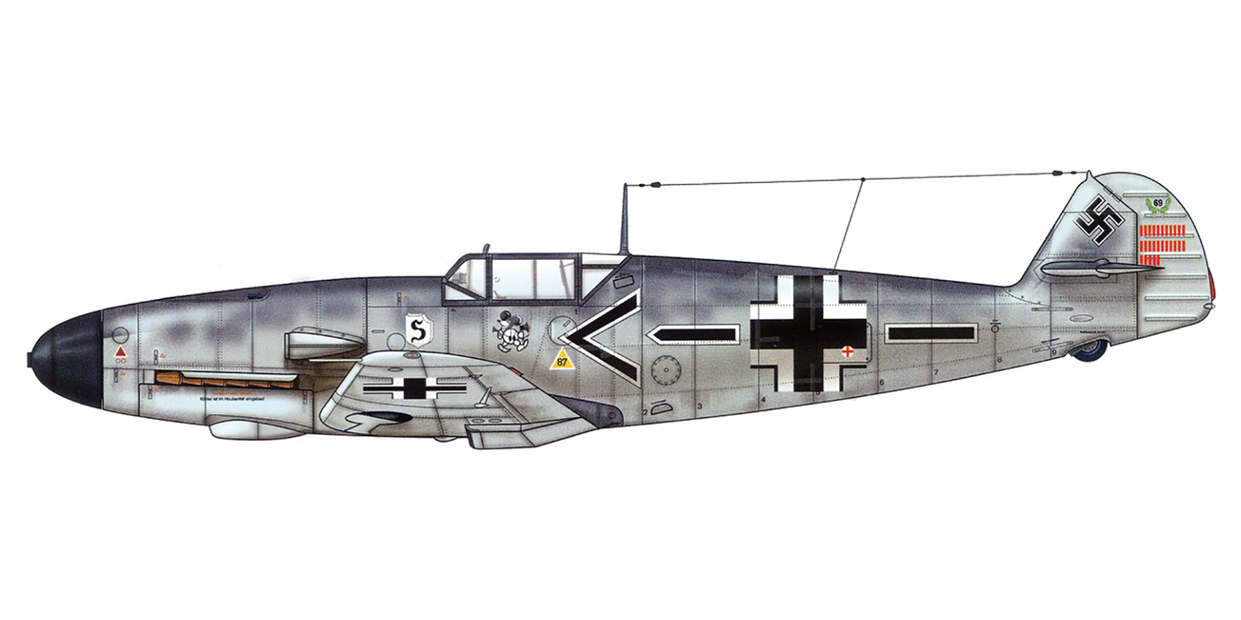 Messerschmitt Bf 109F2 Stab JG26 Adolf Galland France 1941 0B