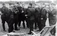 Asisbiz Aircrew Luftwaffe pilot III.JG26 Adolf Galland briefing Aircrew Luftwaffe pilot at Caffiers 01