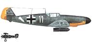 Asisbiz Messerschmitt Bf 109F4B 10.JG26 (W11+) Oswald Fischer WNr 7232 France 1942 0C