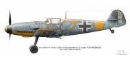Asisbiz Messerschmitt Bf 109F4 9.JG3 Yellow 7 Viktor Bauer Nowy Cholan July 1942 by Vladimir Kamsky 0A