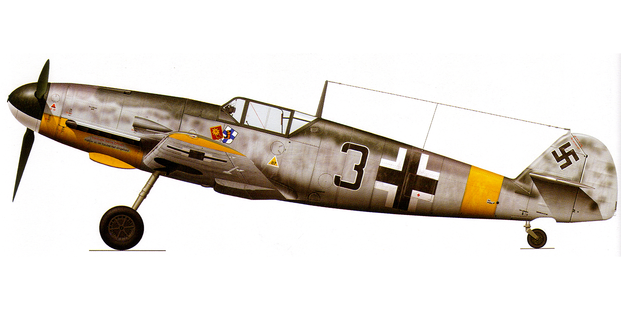 Asisbiz Messerschmitt Bf 109E3 1.JG51 White 13 Heinz Bar WNr